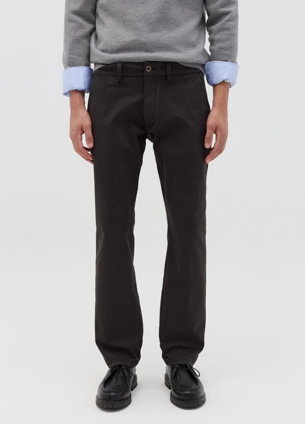 Ovs Pantalone Chino Regular Fit In Cotone Stretch