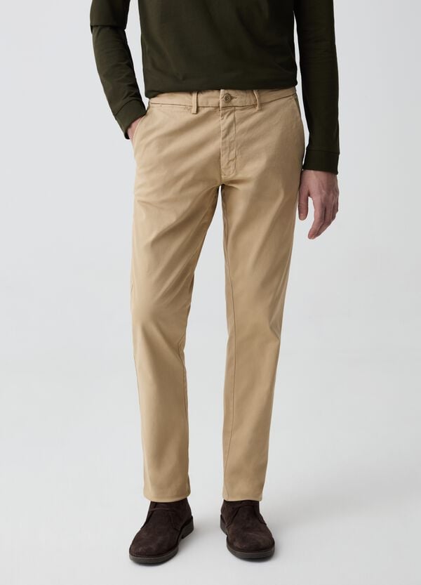 Ovs Pantalone Chino Slim Fit In Cotone Stretch