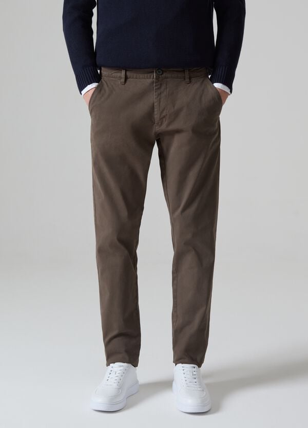 Ovs Pantalone Chino Slim Fit In Cotone Stretch