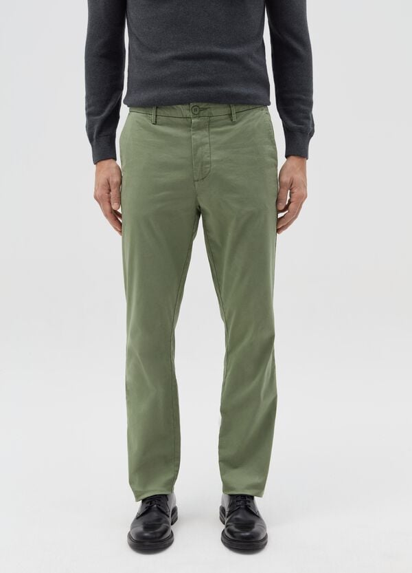 Ovs Pantalone Chino Slim Fit In Cotone Stretch