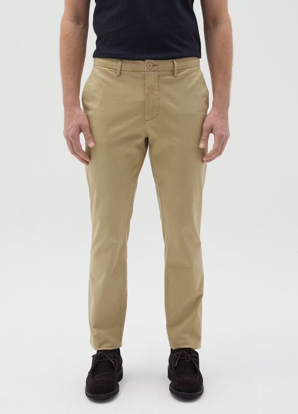 Ovs Pantalone Chino Slim Fit In Cotone Stretch