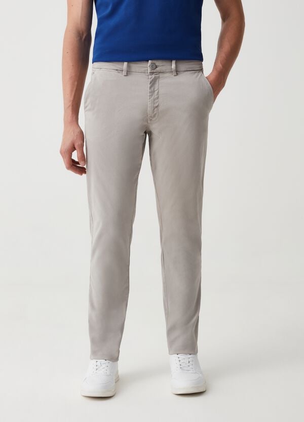 Ovs Pantalone Chino Slim Fit In Cotone Stretch