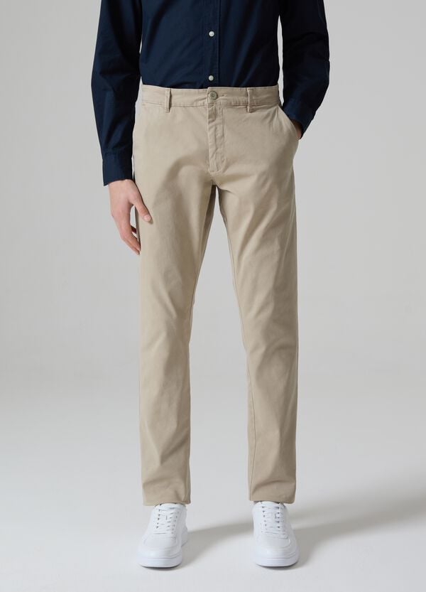 Ovs Pantalone Chino Slim Fit In Cotone Stretch