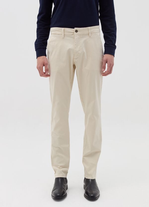 Ovs Pantalone Chino Slim Fit In Cotone Stretch