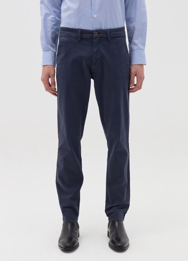 Ovs Pantalone Chino Slim Fit In Cotone Stretch