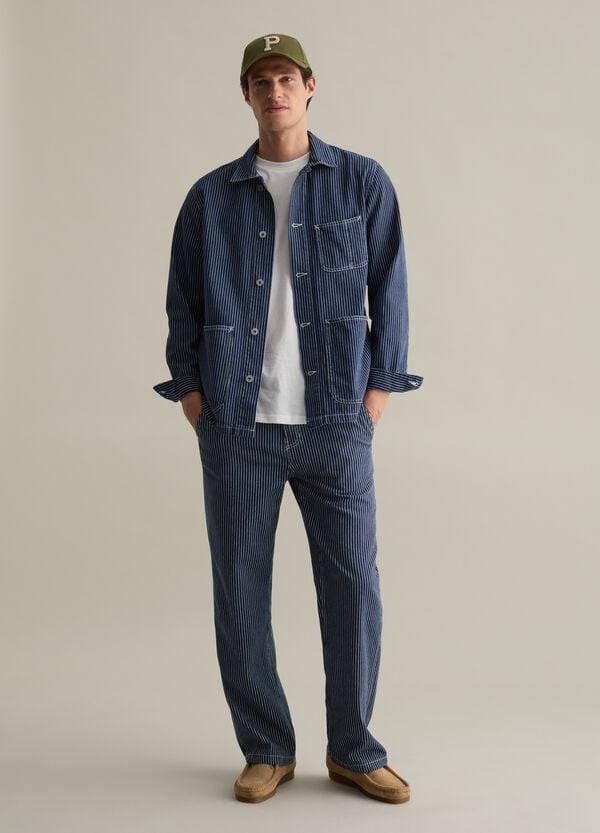 Ovs Pantalone chino worker gessato