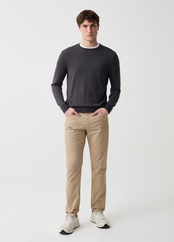 Ovs Pantalone cinque tasche con micro trama