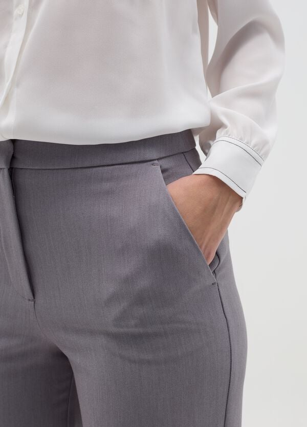 Ovs Pantalone Crop Con Risvolti