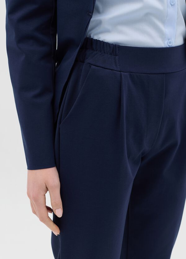 Ovs Pantalone Cropped Con Risvolti Blu