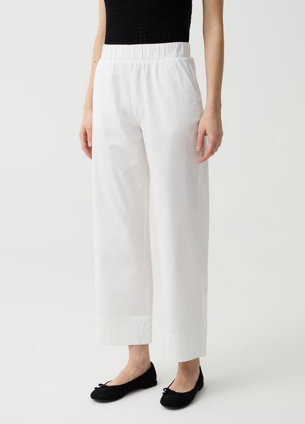 Ovs Pantalone Cropped Wide Leg