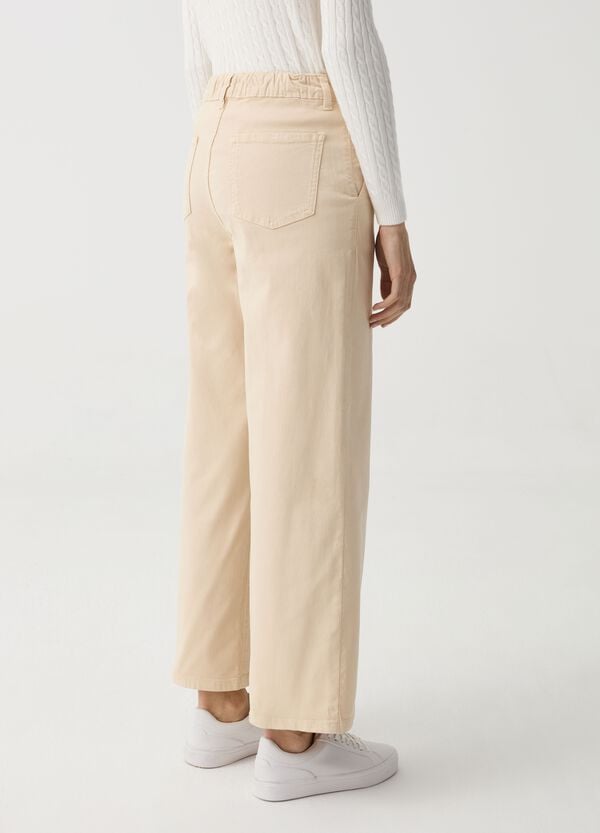 Ovs Pantalone Cropped Wide Leg