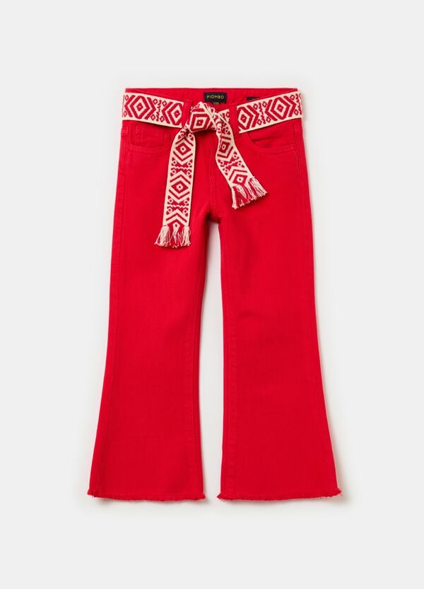 Ovs Pantalone flare fit con cintura ricamata