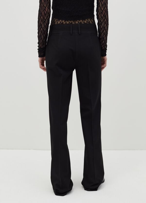 Ovs Pantalone Flare Fit Con Doppio Bottone