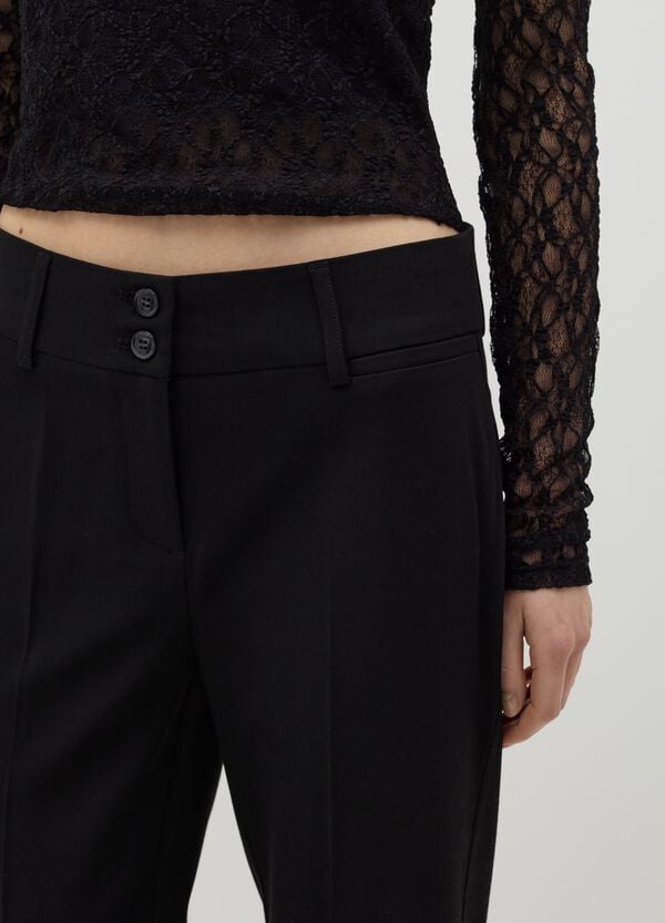 Ovs Pantalone Flare Fit Con Doppio Bottone