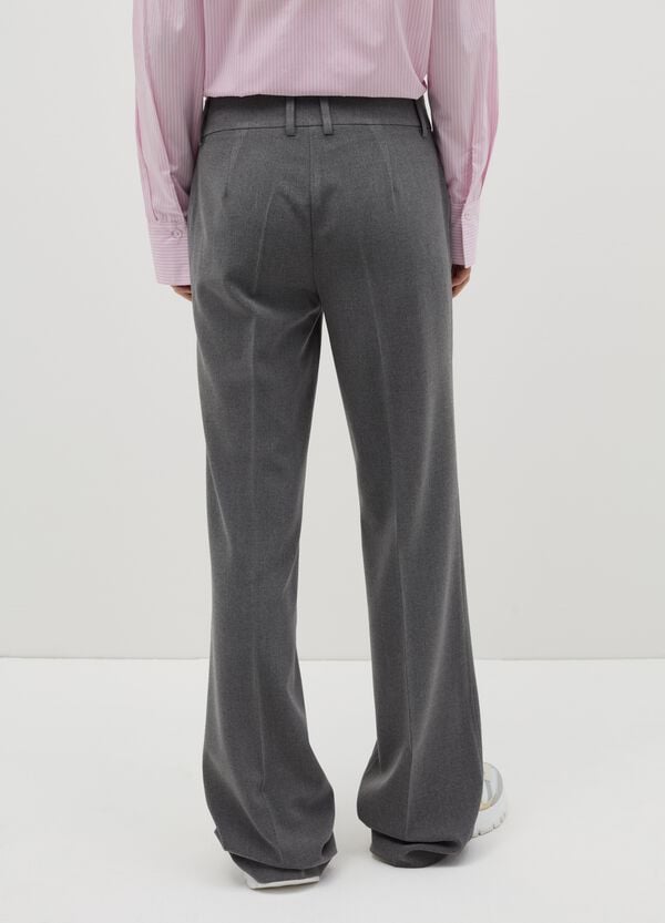 Ovs Pantalone Flare Fit Con Doppio Bottone