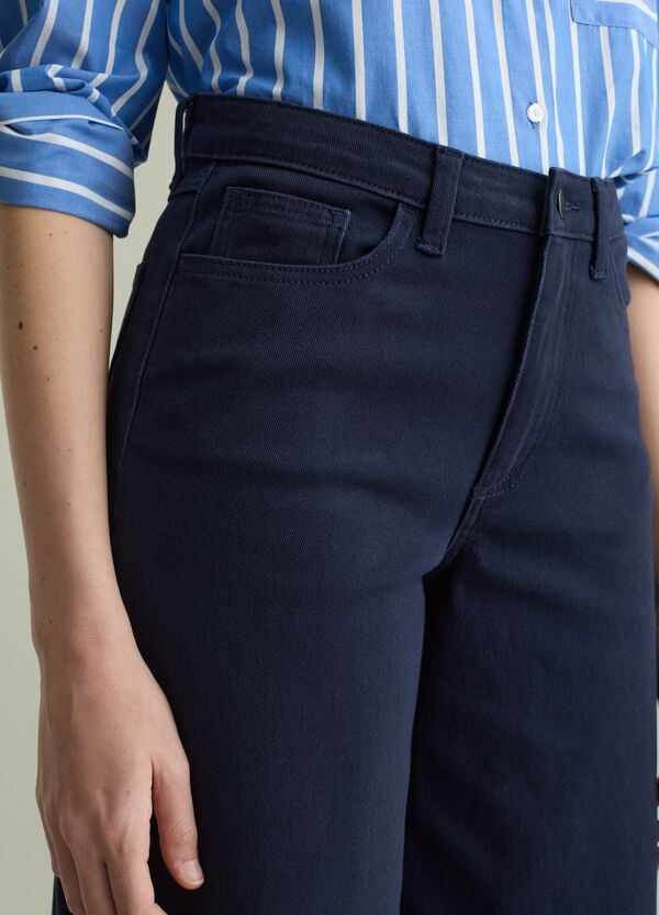 Ovs Pantalone Flare Fit In Cotone Stretch