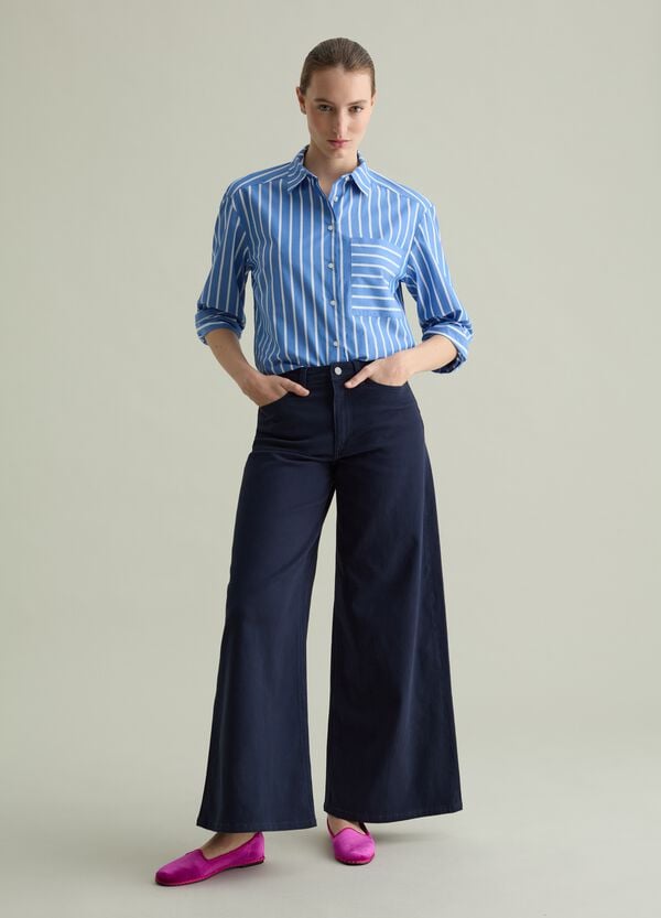 Ovs Pantalone flare fit in cotone stretch