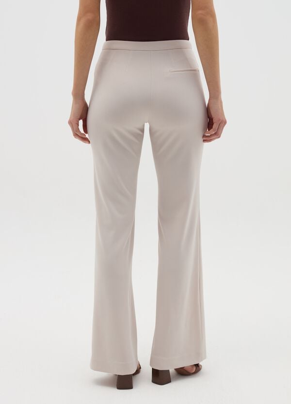 Ovs Pantalone Flare Fit Tinta Unita