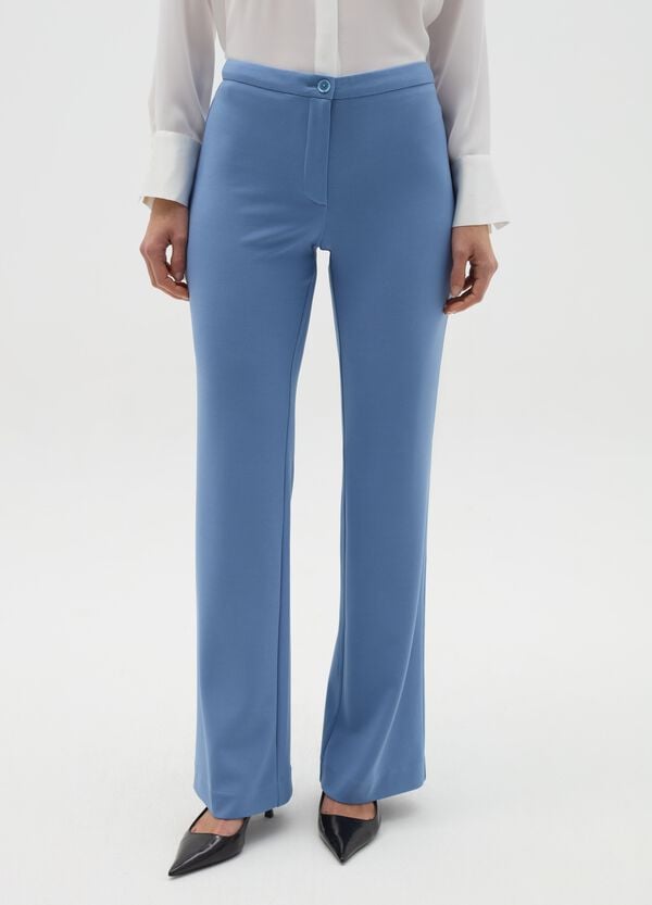 Ovs Pantalone Flare Fit Tinta Unita