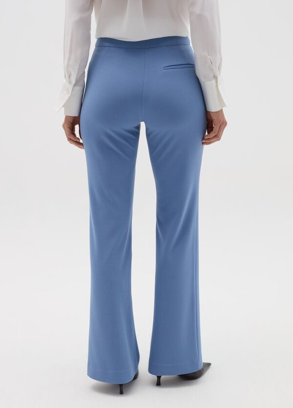 Ovs Pantalone Flare Fit Tinta Unita