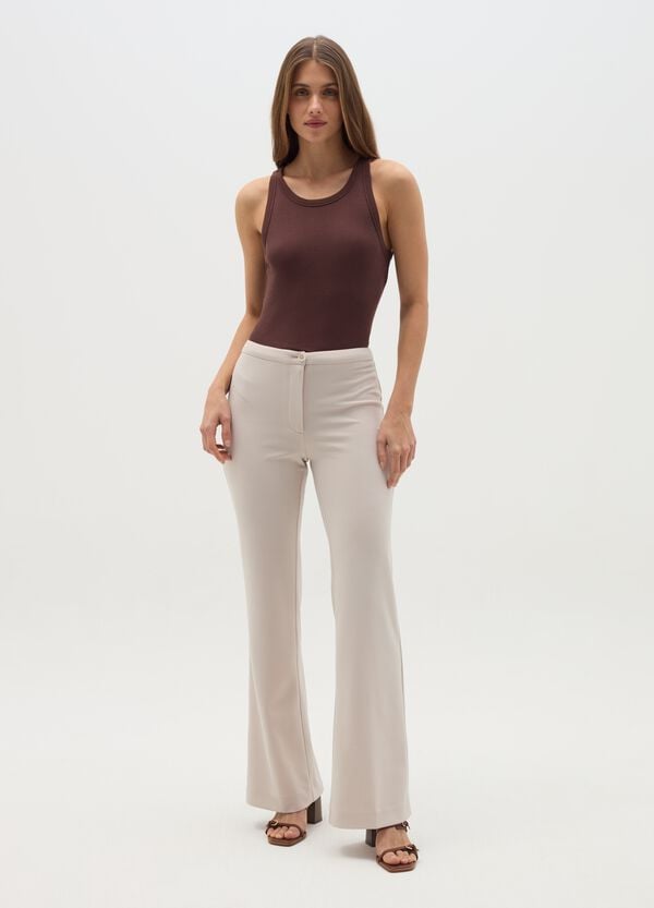 Ovs Pantalone flare fit tinta unita