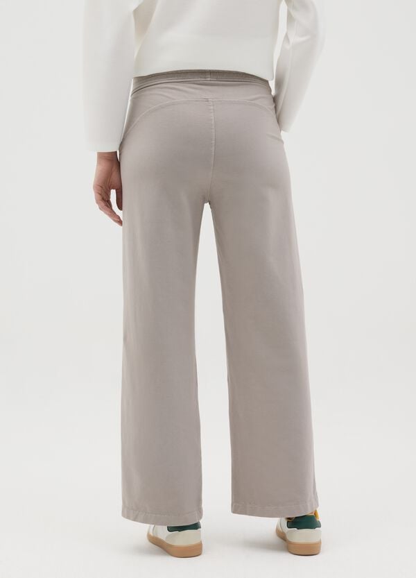 Ovs Pantalone Fluido A Gamba Larga Beige