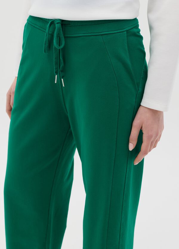 Ovs Pantalone Fluido A Gamba Larga Verde