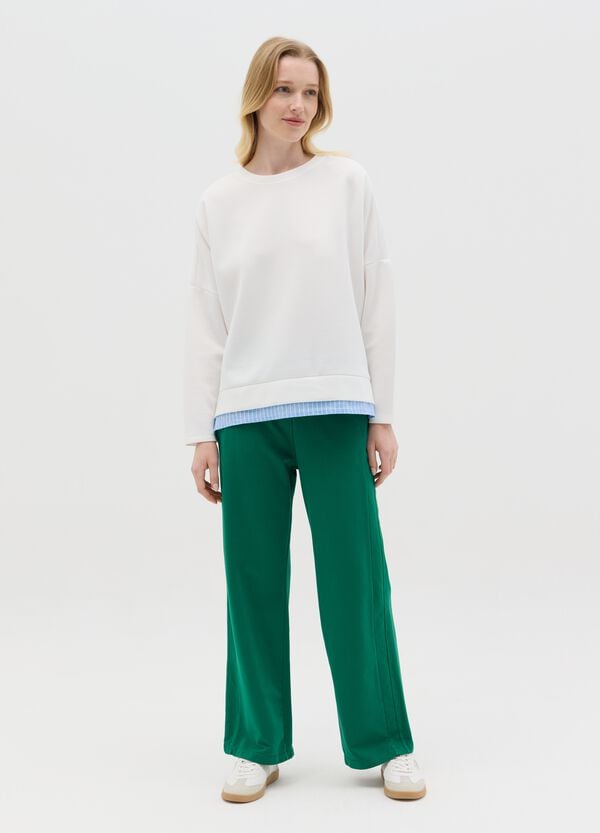 Ovs Pantalone fluido a gamba larga verde