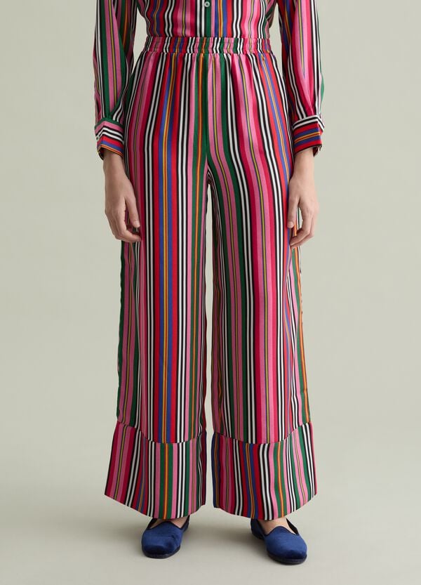 Ovs Pantalone Fluido A Righe Multicolor