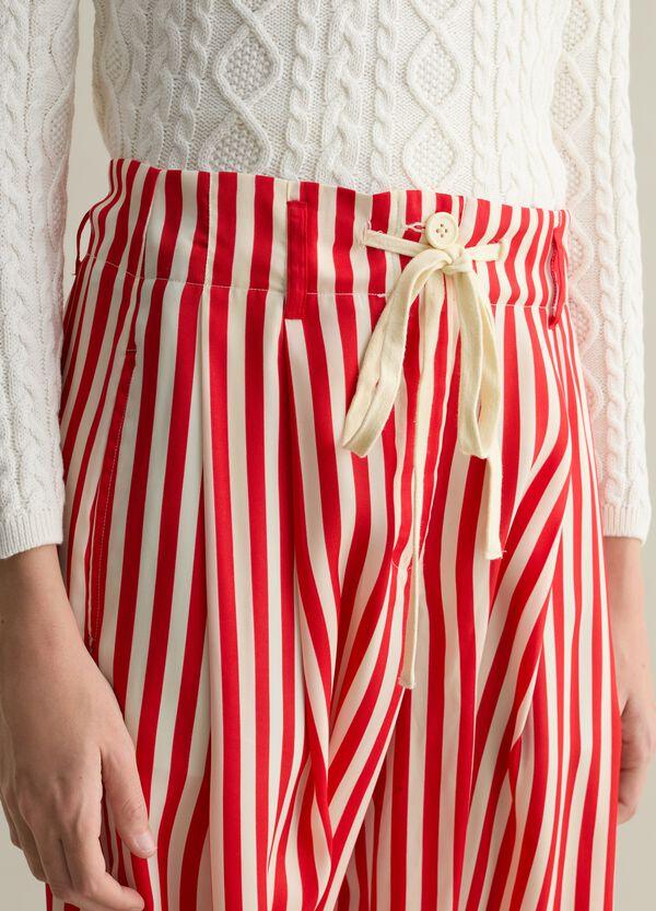 Ovs Pantalone Gamba Larga A Righe Con Coulisse