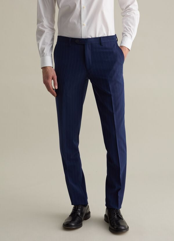 Ovs Pantalone Gessato Easy Fit