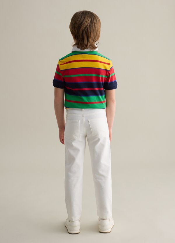 Ovs Pantalone In Cotone E Lino Cinque Tasche