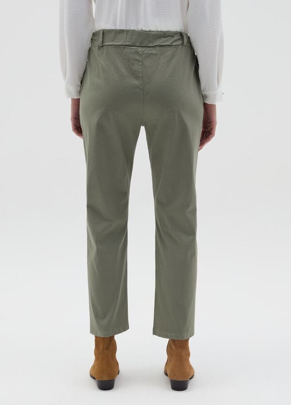 Ovs Pantalone In Cotone Stretch Con Coulisse