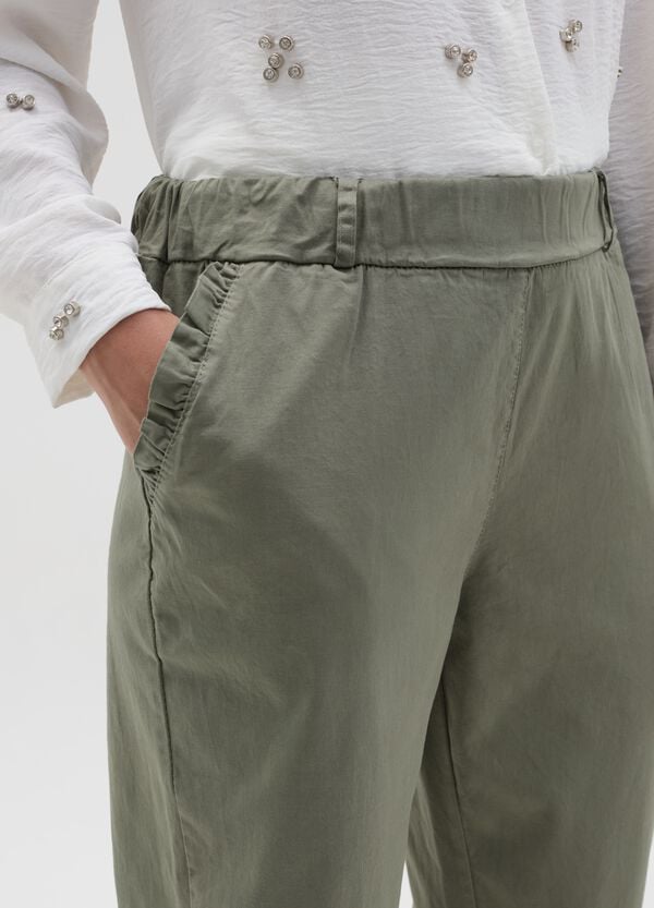 Ovs Pantalone In Cotone Stretch Con Coulisse