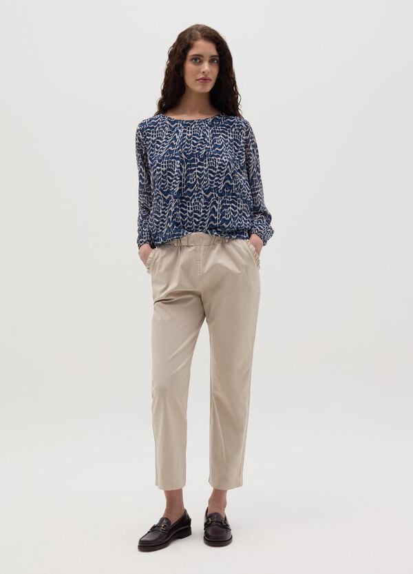 Ovs Pantalone in cotone stretch con coulisse