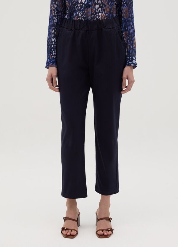 Ovs Pantalone In Cotone Stretch Con Coulisse