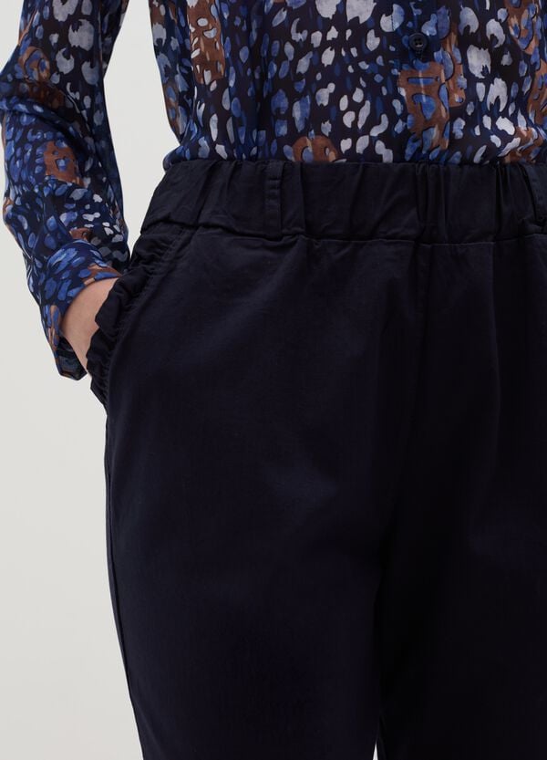 Ovs Pantalone In Cotone Stretch Con Coulisse