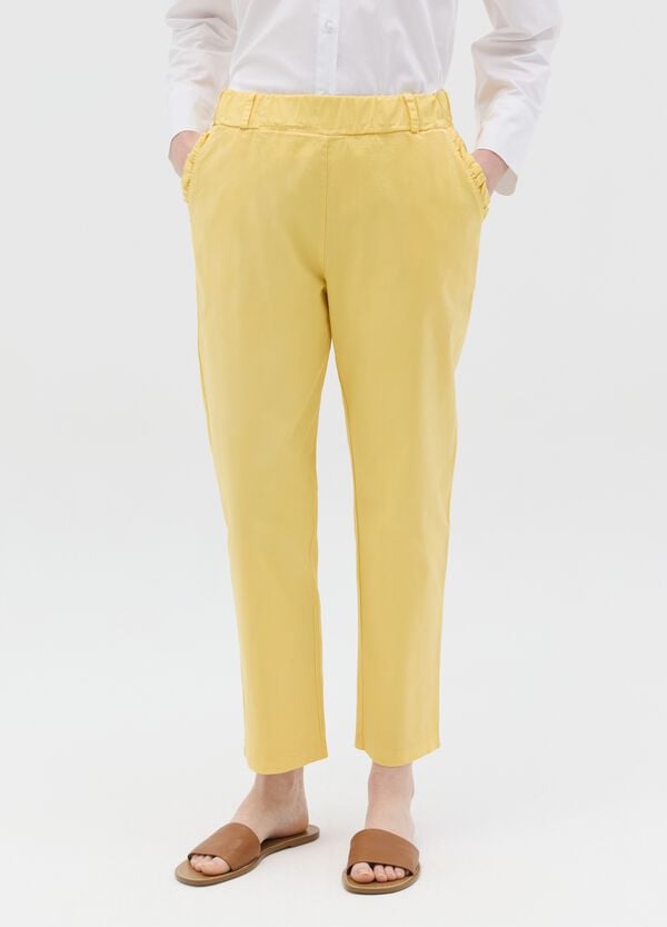 Ovs Pantalone In Cotone Stretch Con Coulisse