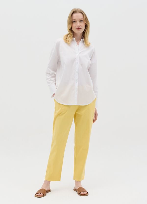 Ovs Pantalone in cotone stretch con coulisse