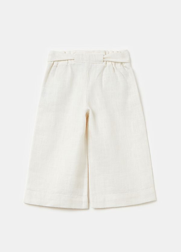 Ovs Pantalone In Ramie E Cotone Con Coulisse