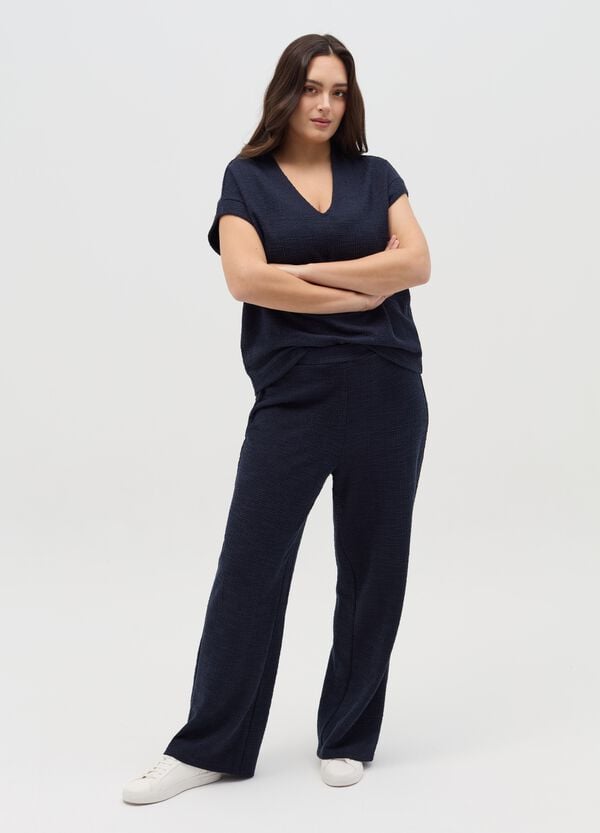 Ovs Pantalone lavorato a gamba larga Curvy