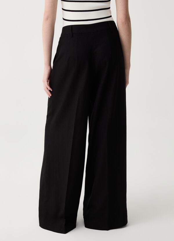Ovs Pantalone Palazzo Wide Leg Con Pinces