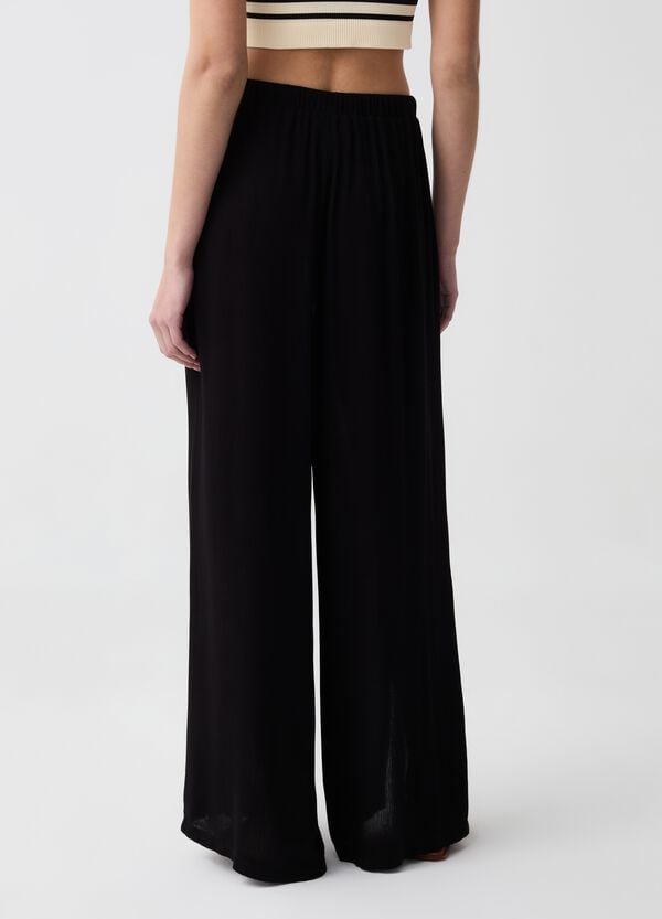 Ovs Pantalone Palazzo Wide Leg Con Spacchi