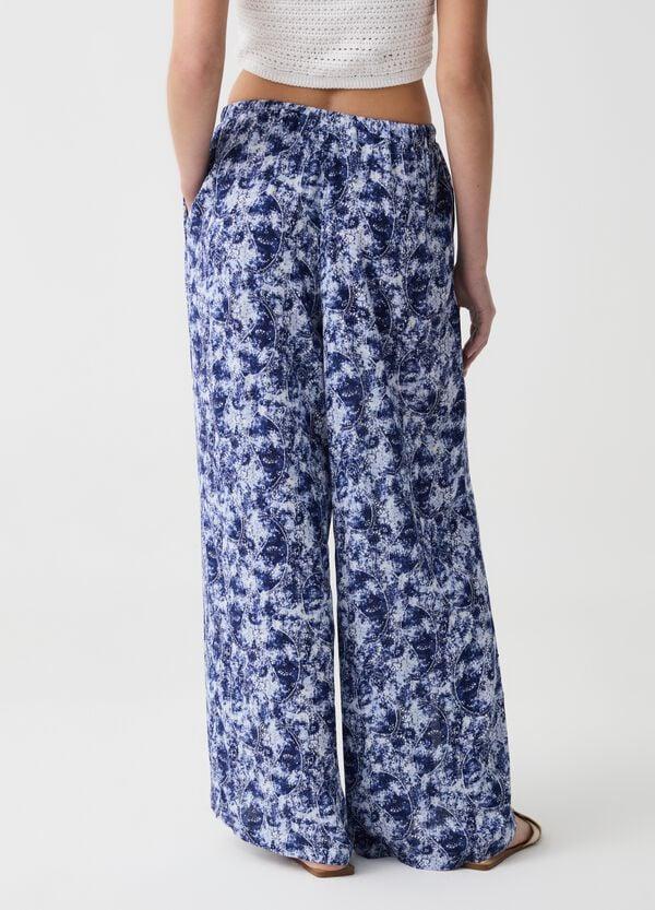 Ovs Pantalone Palazzo Wide Leg Con Spacchi