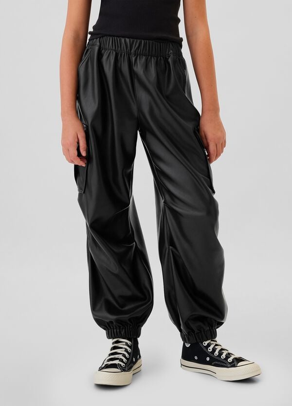 Ovs Pantalone Parachute Cargo Effetto Lucido