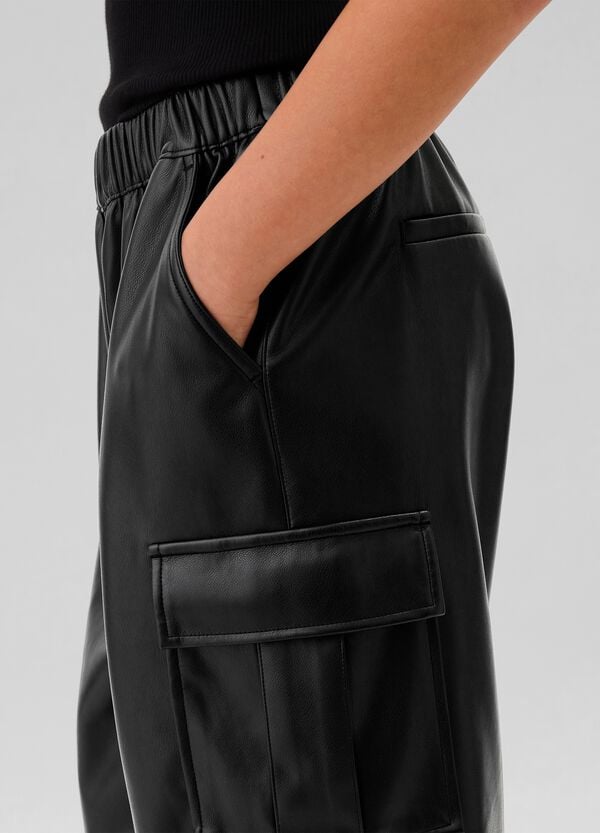 Ovs Pantalone Parachute Cargo Effetto Lucido