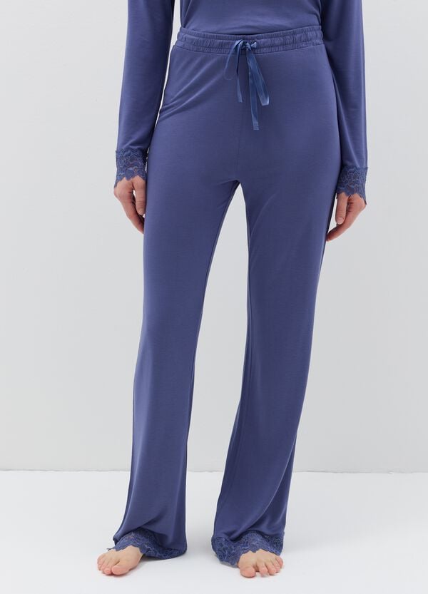 Ovs Pantalone Pigiama Con Inserto In Pizzo