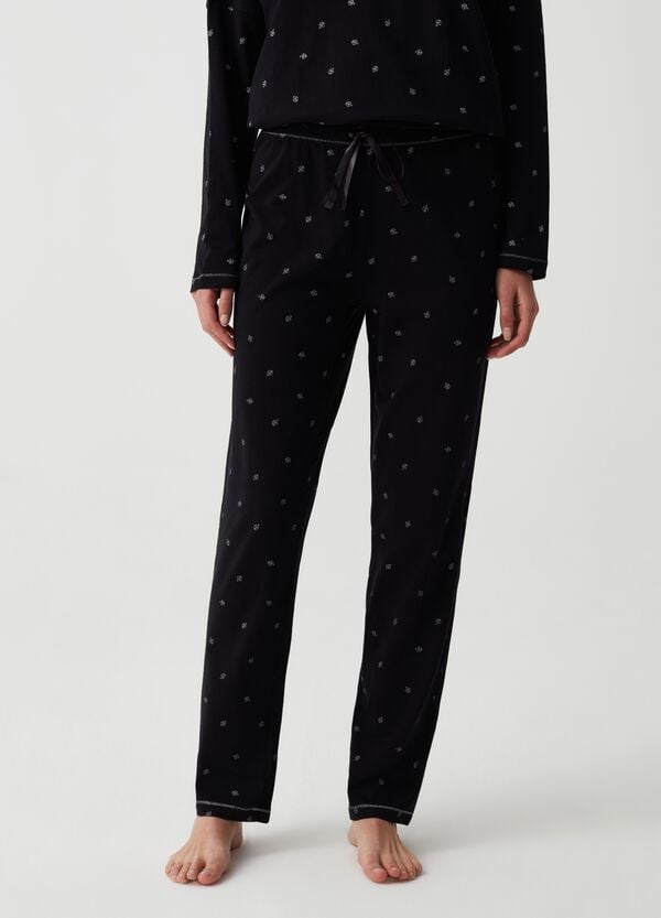 Ovs Pantalone Pigiama Con Stampa Foglioline