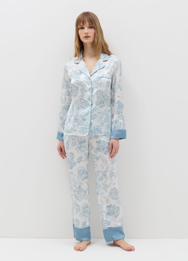 Ovs Pantalone pigiama floreale in satin