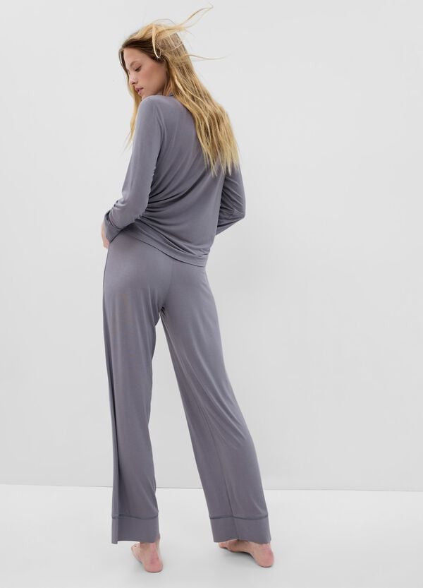 Ovs Pantalone Pigiama Lungo Con Piping A Contrasto